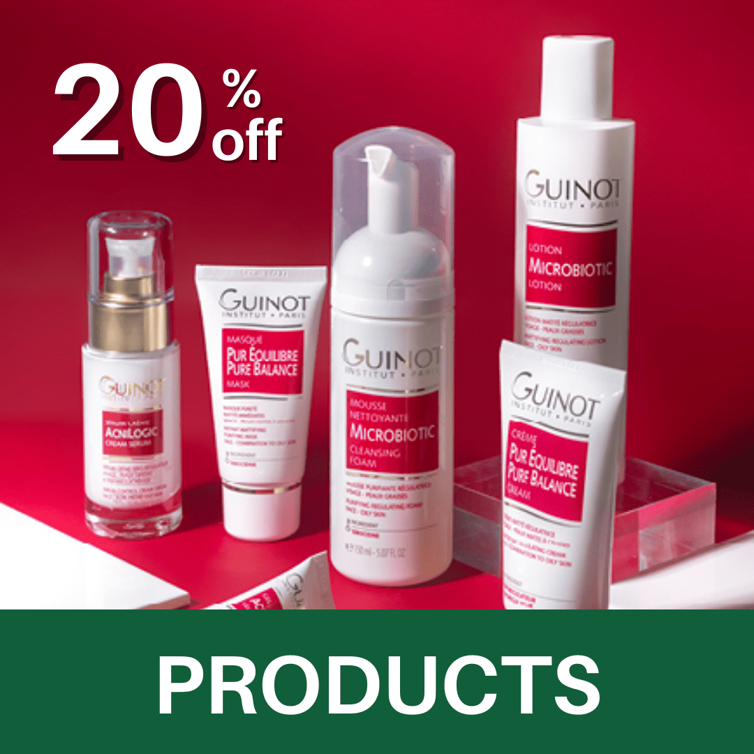 20% off skin products.